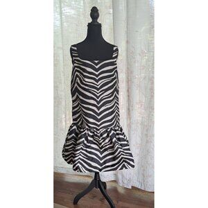 Kate Spade New York Zebra Print Drop Waist Dress